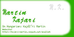 martin kajari business card